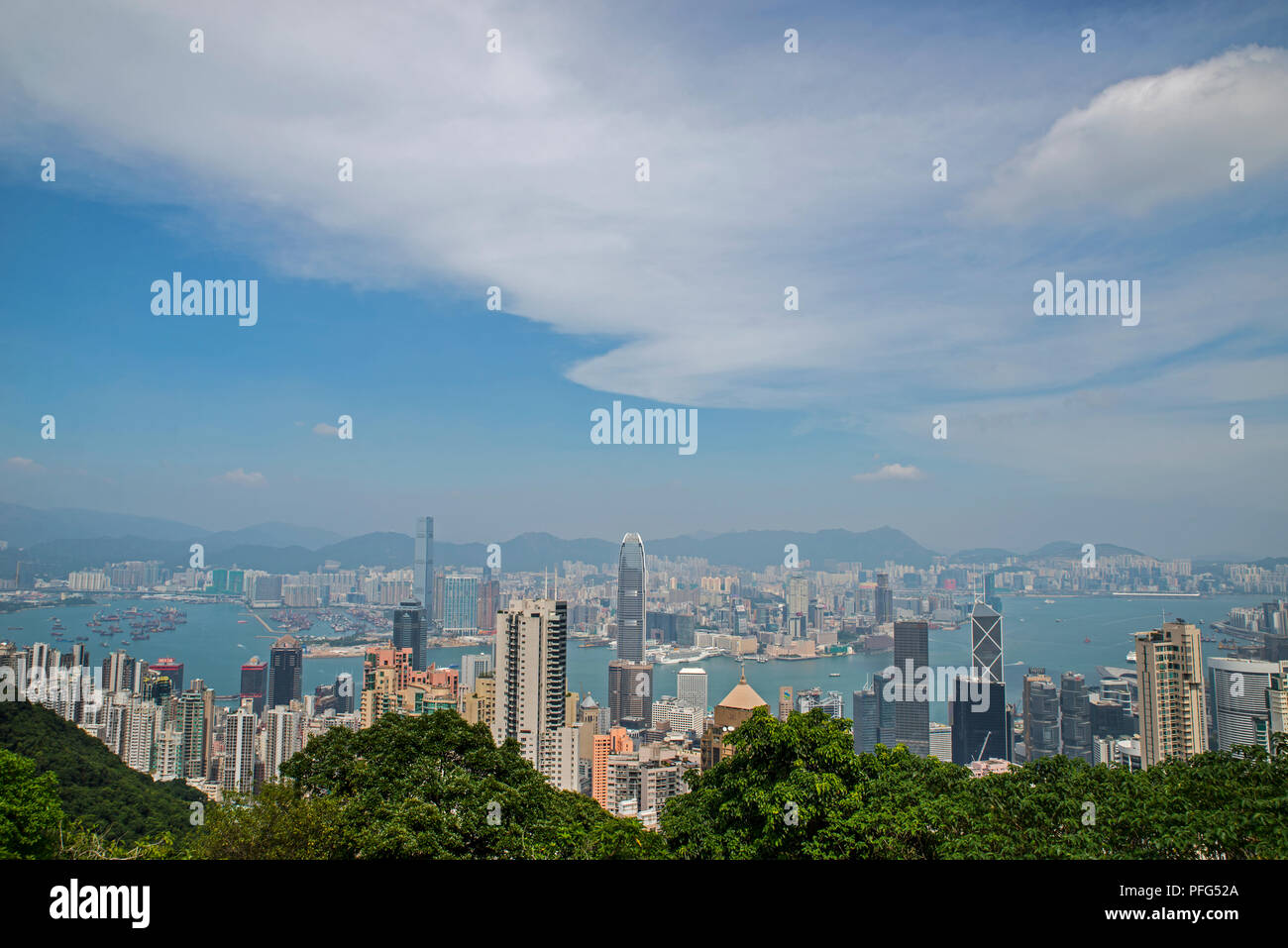 View of Hong Kong from Victoria Peak, China Stock Photo - Alamy