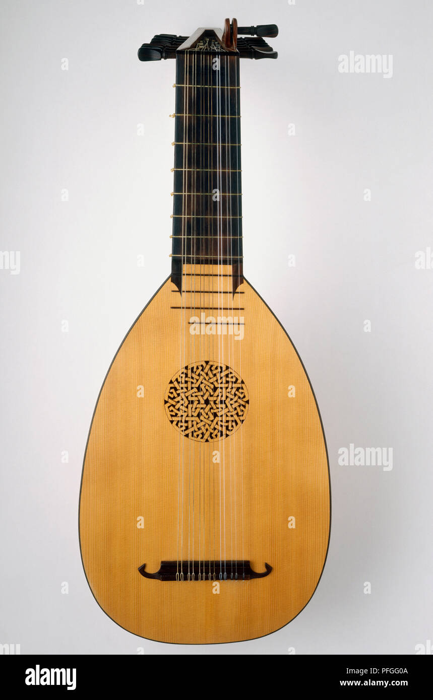 Lute, front view Stock Photo Alamy