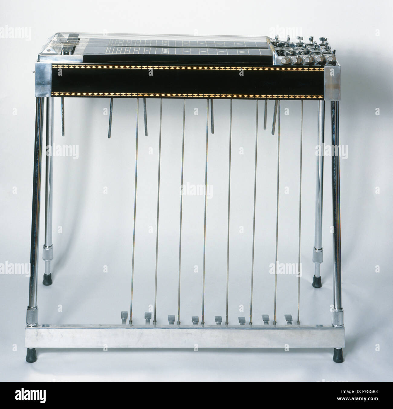 Sho-Bud pedal steel guitar, front view Stock Photo