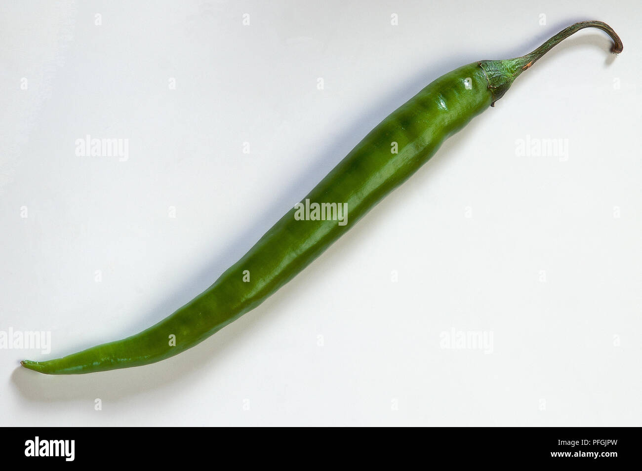 A whole green chilli Stock Photo Alamy