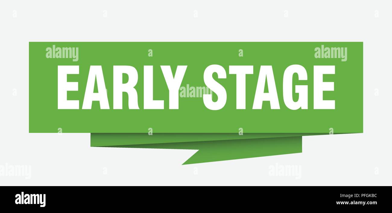 early stage sign. early stage paper origami speech bubble. early stage ...