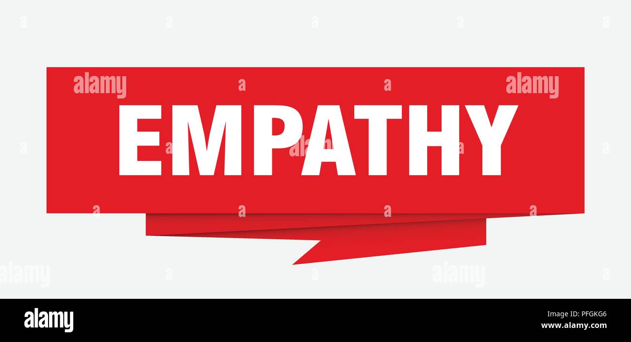 empathy sign. empathy paper origami speech bubble. empathy tag. empathy ...