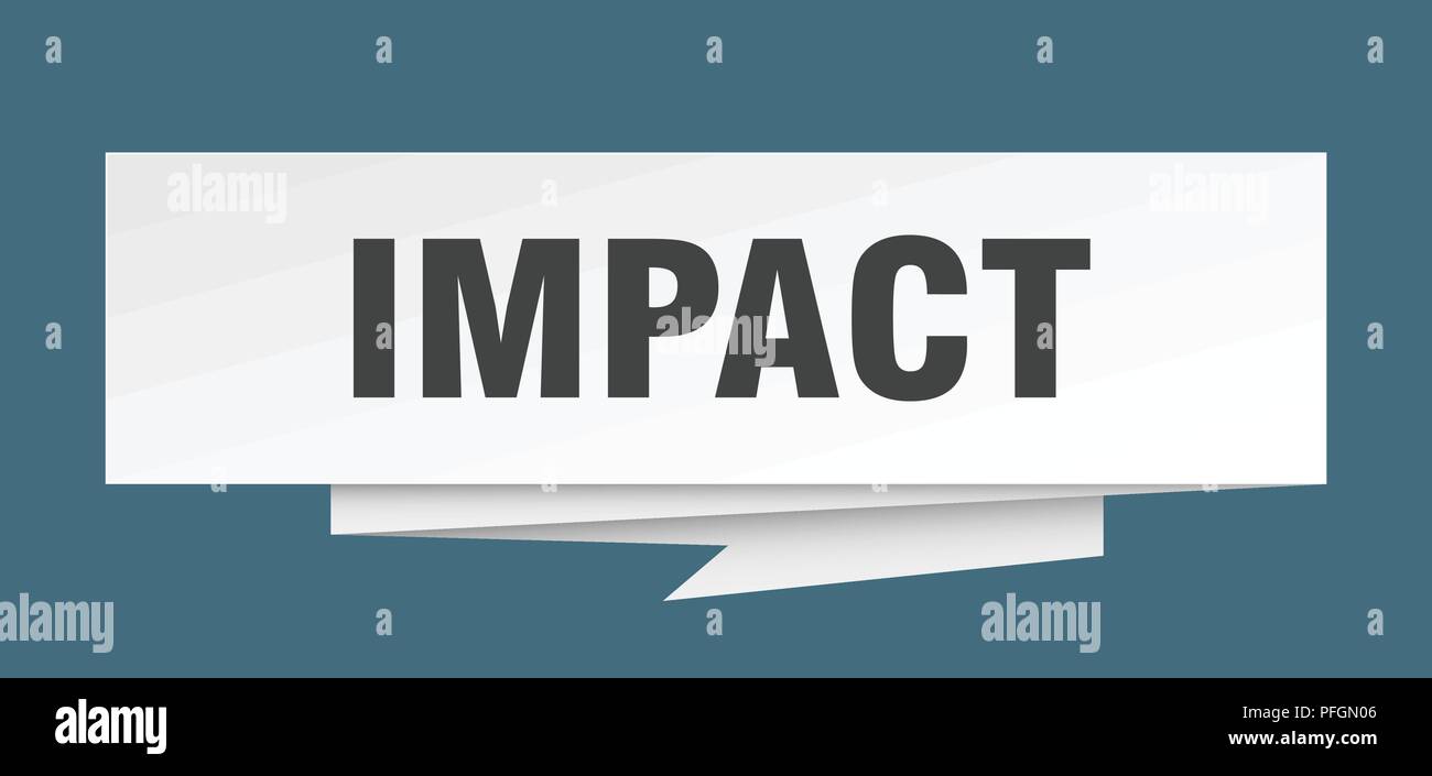 impact sign. impact paper origami speech bubble. impact tag. impact