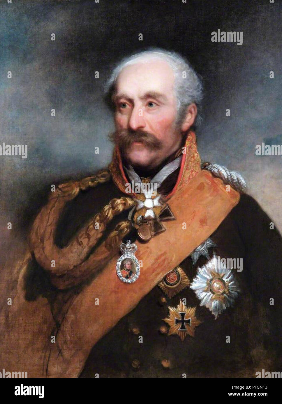 GEBHARD von BLUCHER (1742-1819) Prussian Field Marshall whose assistance to Wellington was decisive at Waterloo Stock Photo