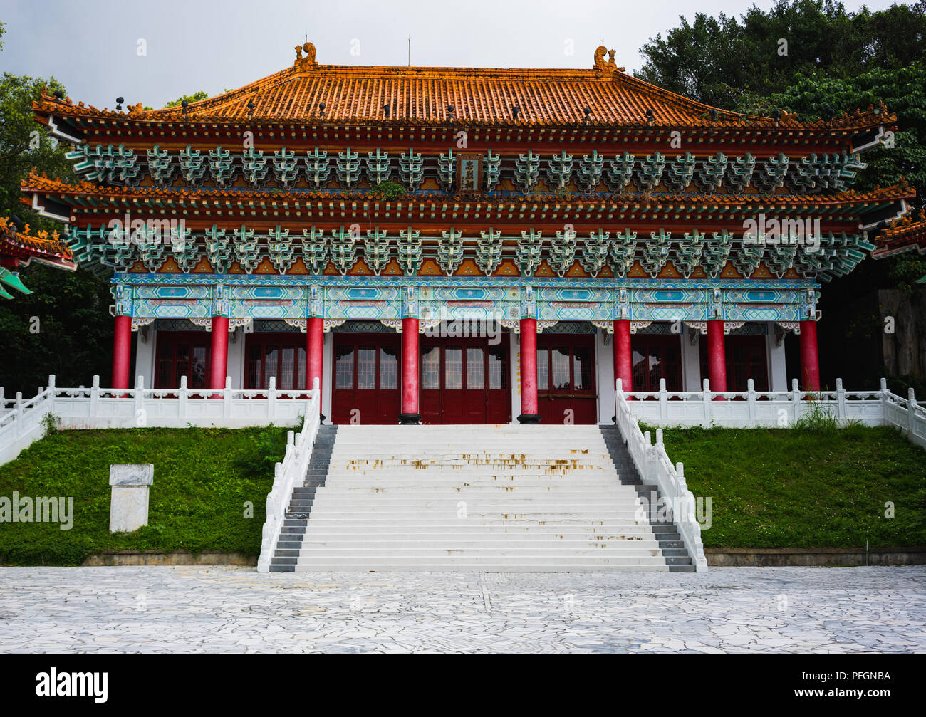 Martyrs shrine Main hall view in Hualien in Taiwan Stock Photo