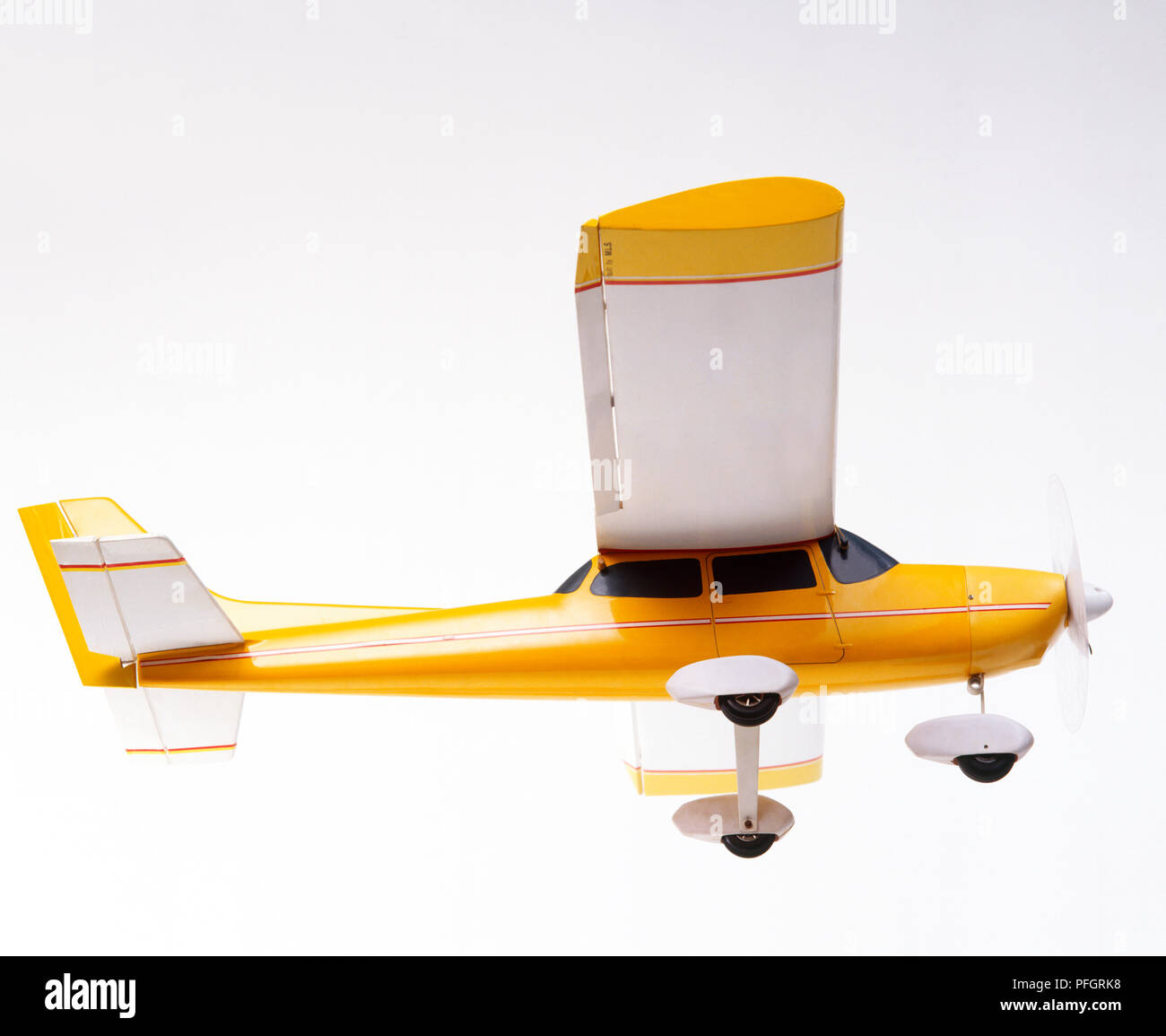 Model propeller aeroplane, side view Stock Photo Alamy