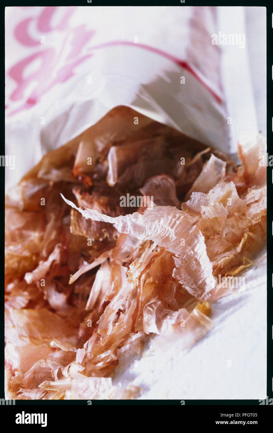 Shaved bonito flakes (katsuo bushi), close-up Stock Photo