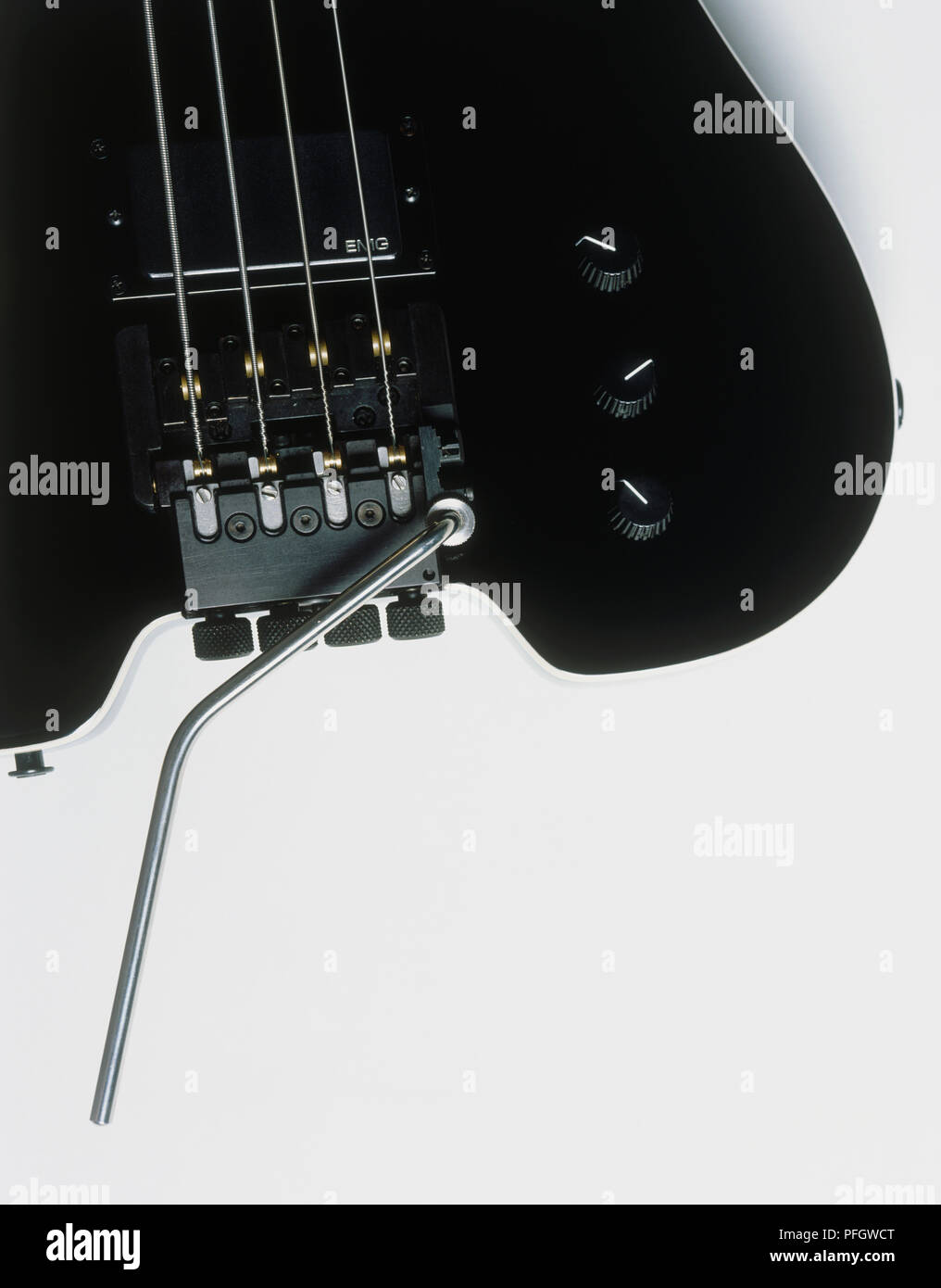 Bass guitar tremolo arm, close-up Stock Photo - Alamy
