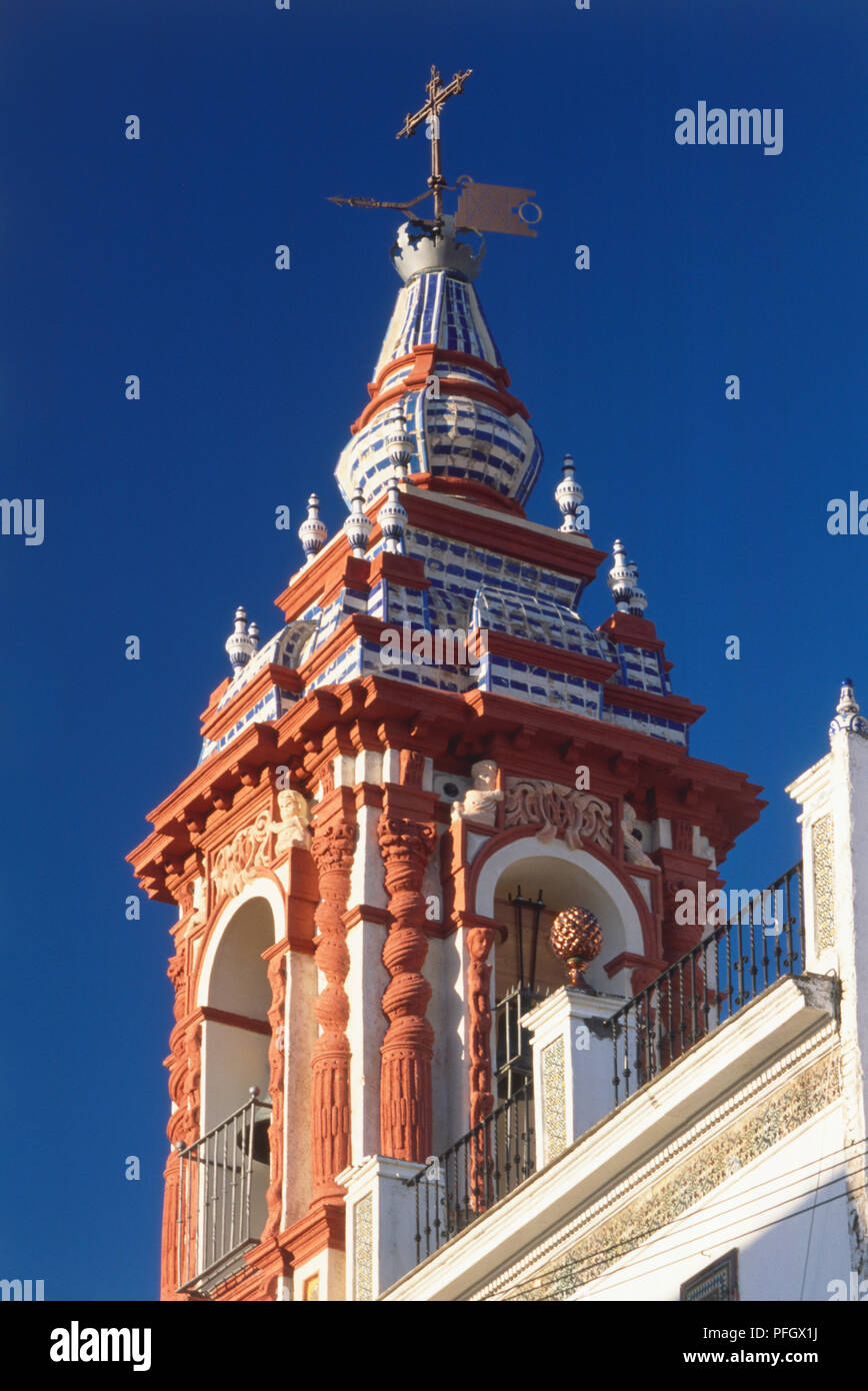 Spain, Seville, Iglesia de Nuestra Senora de la O, decorative painted ...