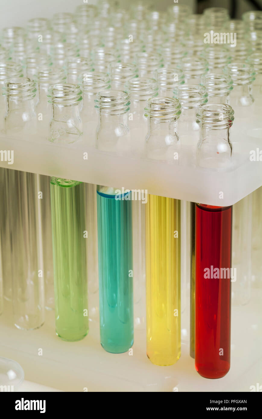 Laboratory test tubes Stock Photo