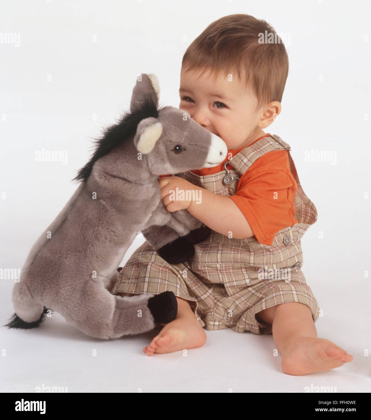 baby boy plaid overalls