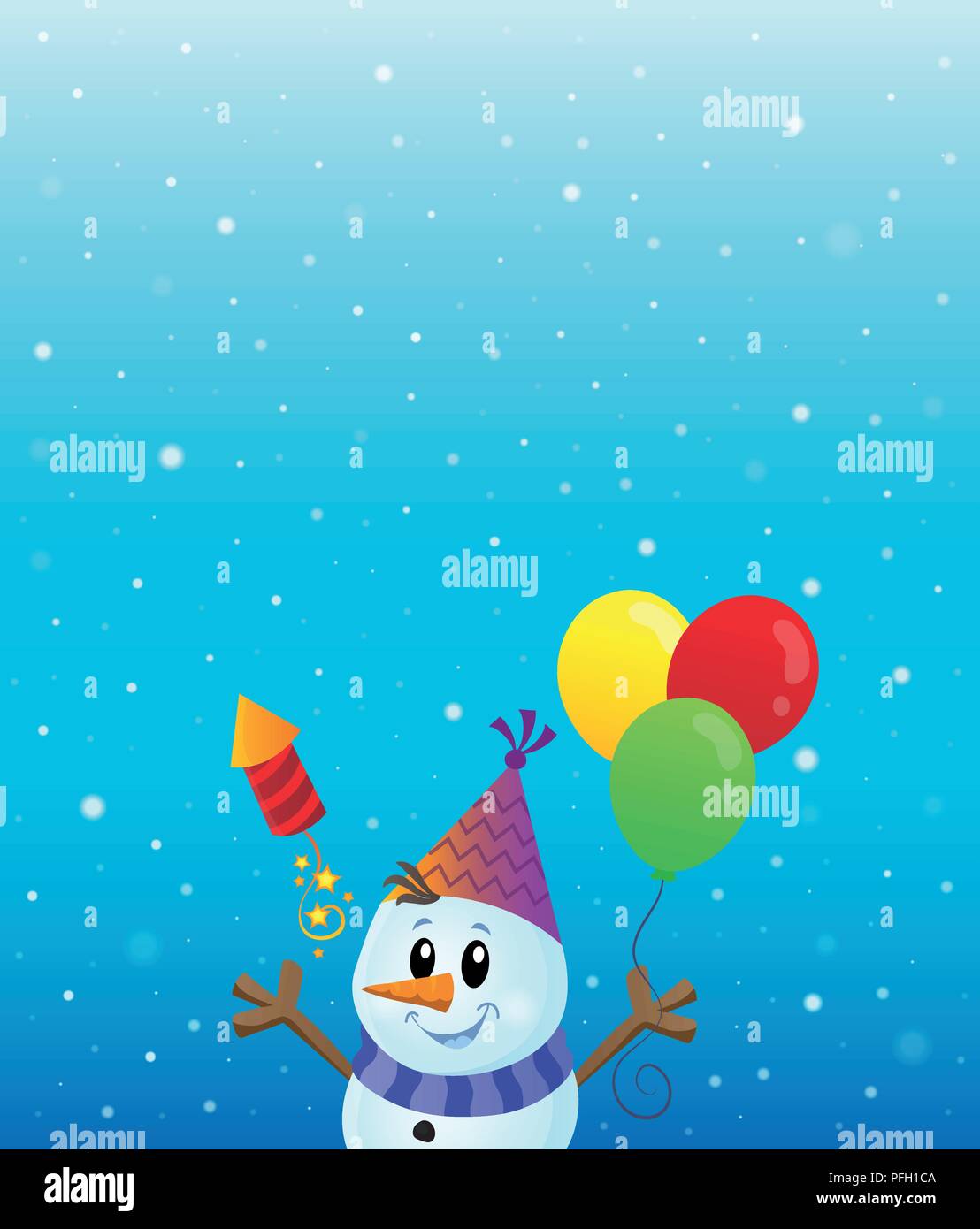 Party snowman theme image 3 - eps10 vector illustration Stock Vector ...