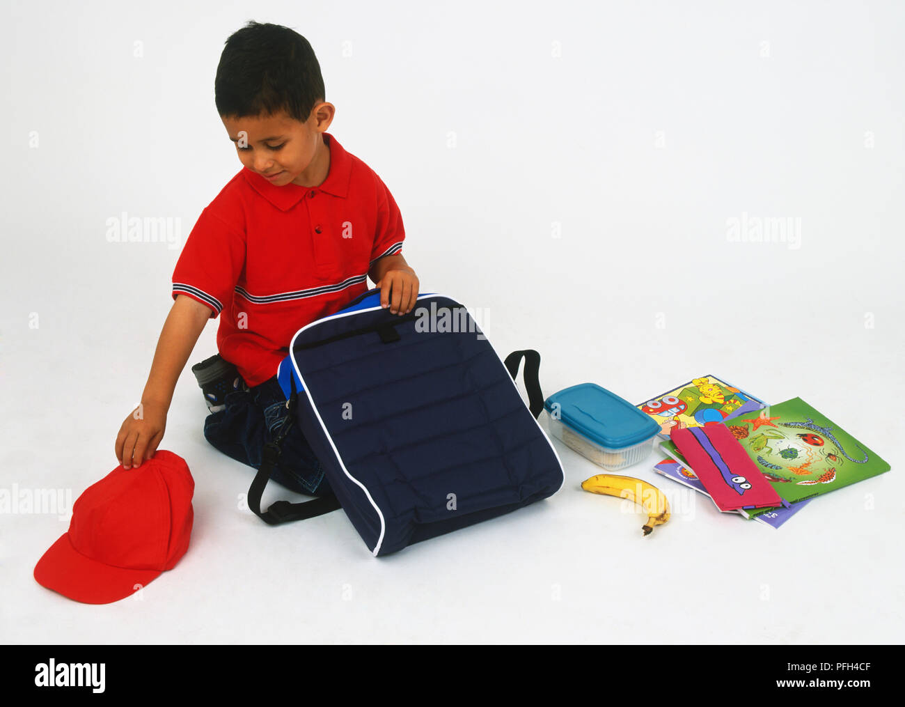 Boy Packing School Bag High Resolution Stock Photography and Images Alamy