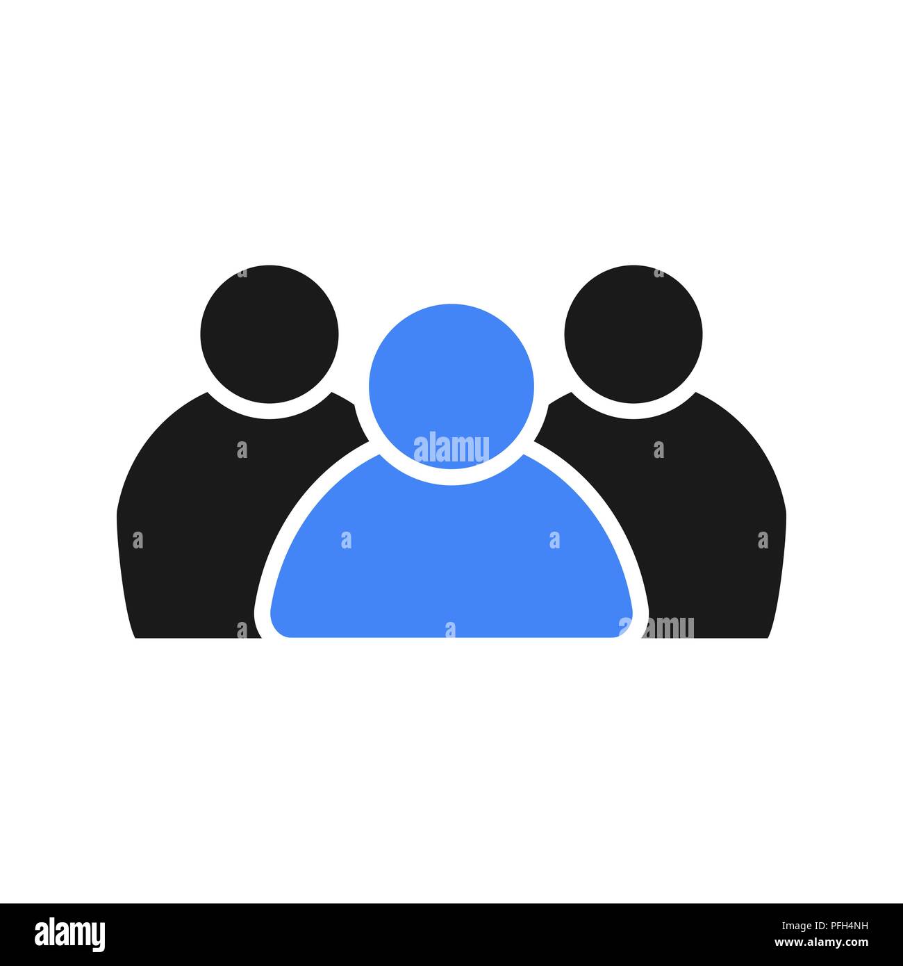 Social group of people. Leader in the team Stock Vector