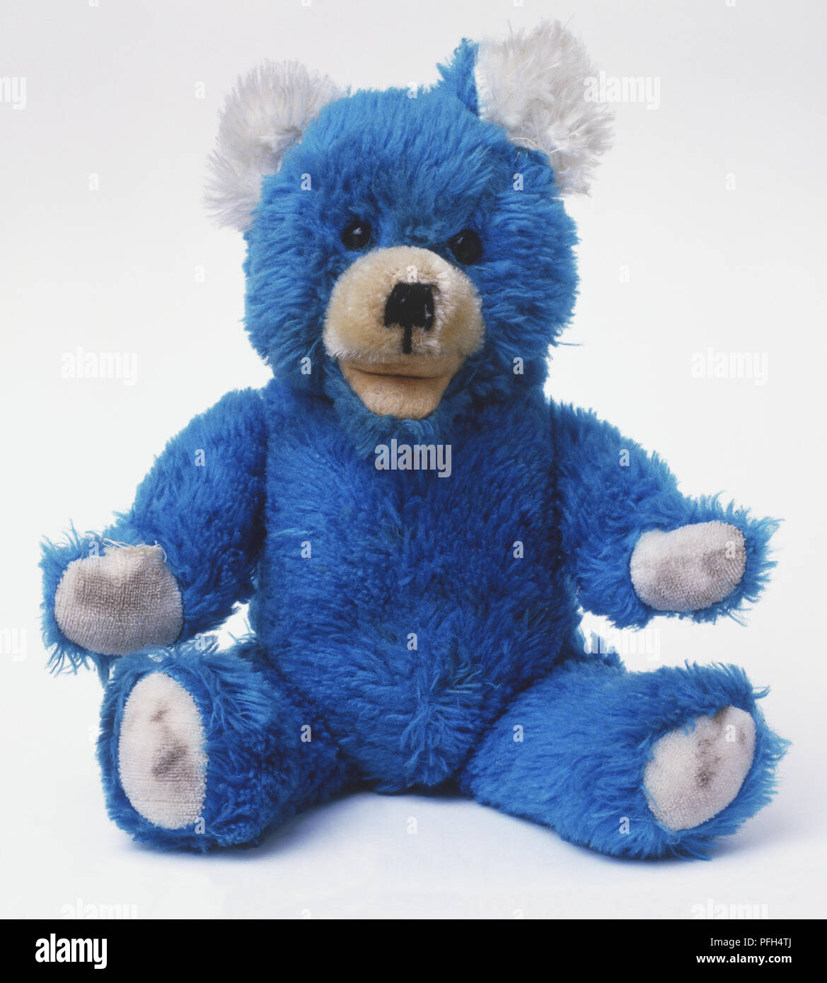 blue and white teddy bear