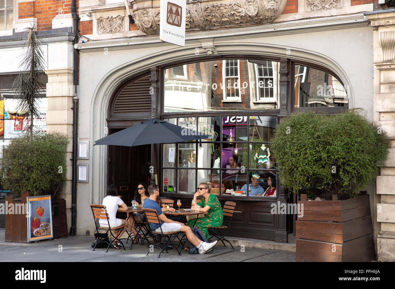 The Providores and Tapa Room restaurant, Marylebone High Street, London Stock Photo