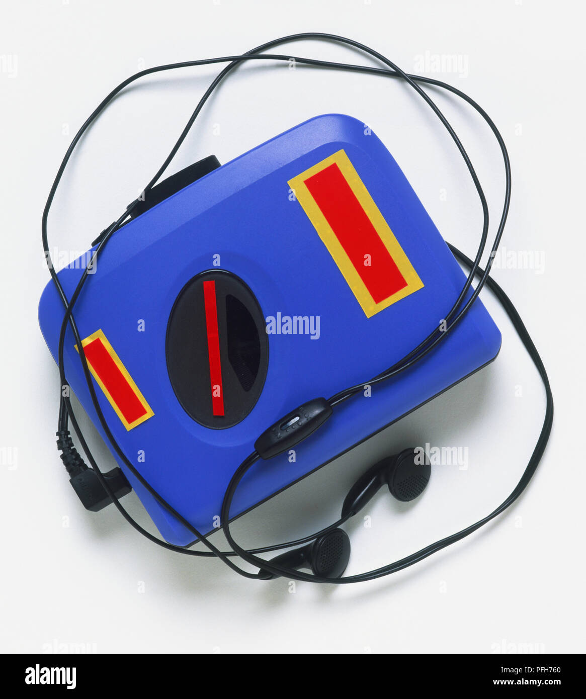 Portable cassette player with set of headphones Stock Photo Alamy