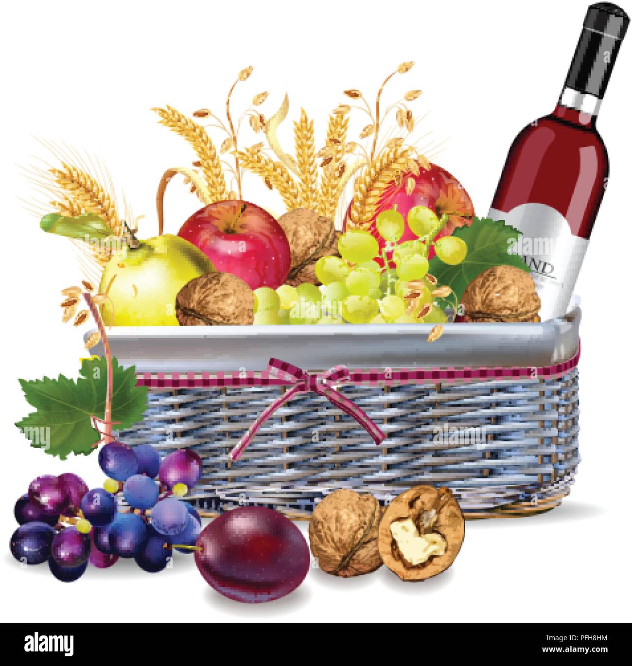 Autumn fruits and vegetables collection Stock Vector Image & Art - Alamy