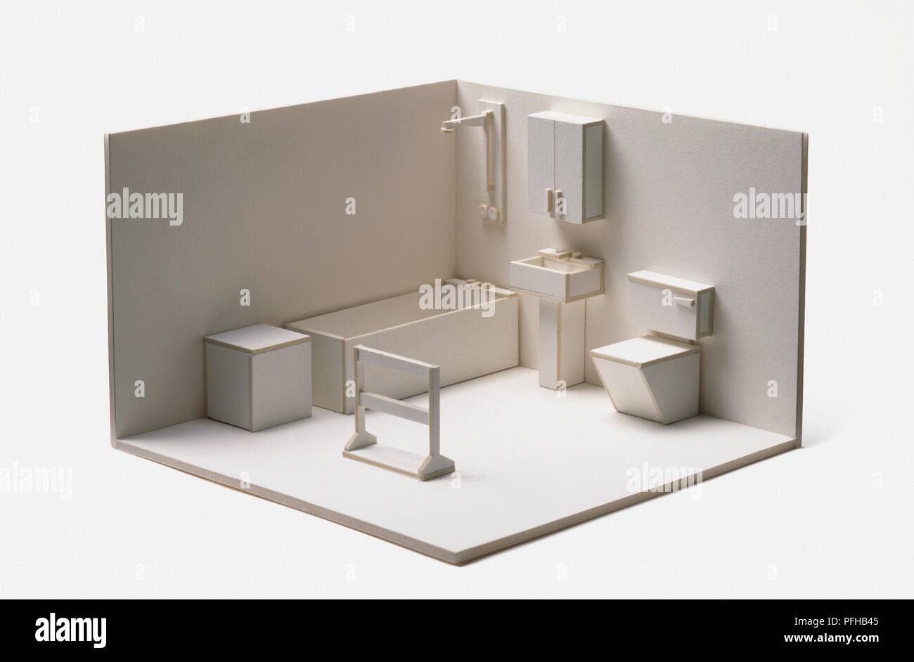 Model of bathroom, cross section Stock Photo - Alamy