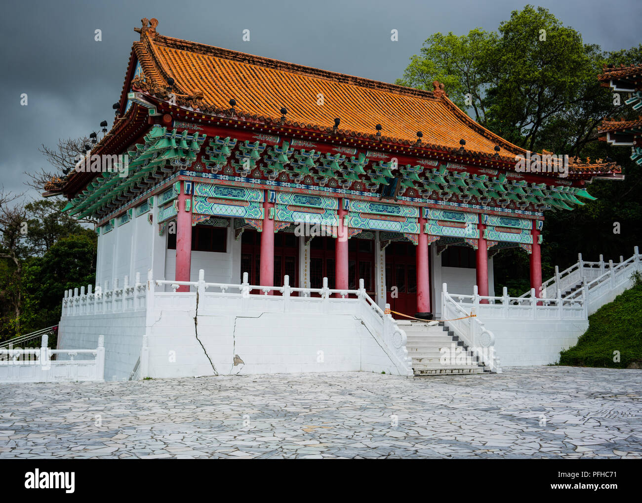 Martyrs shrine side building view in Hualien in Taiwan Stock Photo