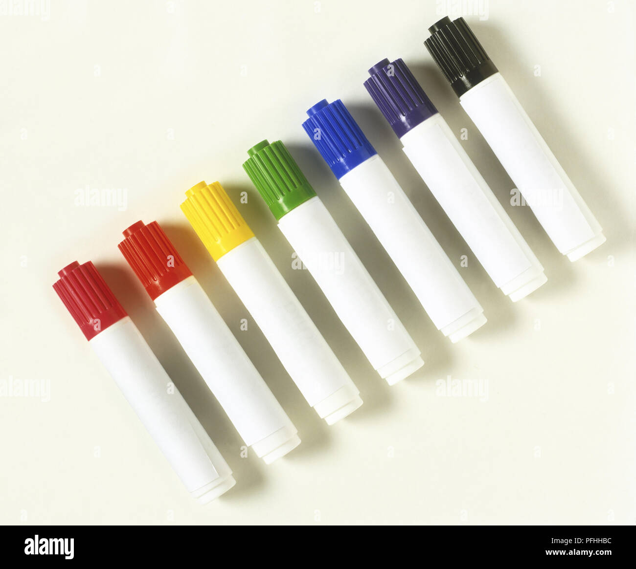 Set of coloured marker pens Stock Photo