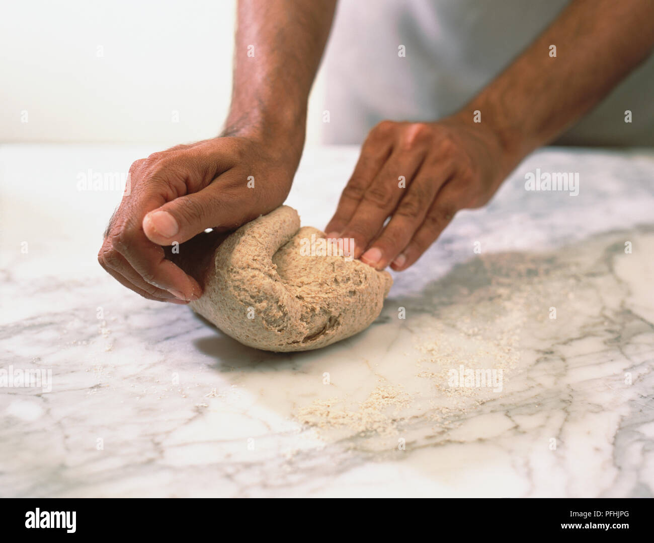 Folding Chapati bread dough Stock Photo Alamy