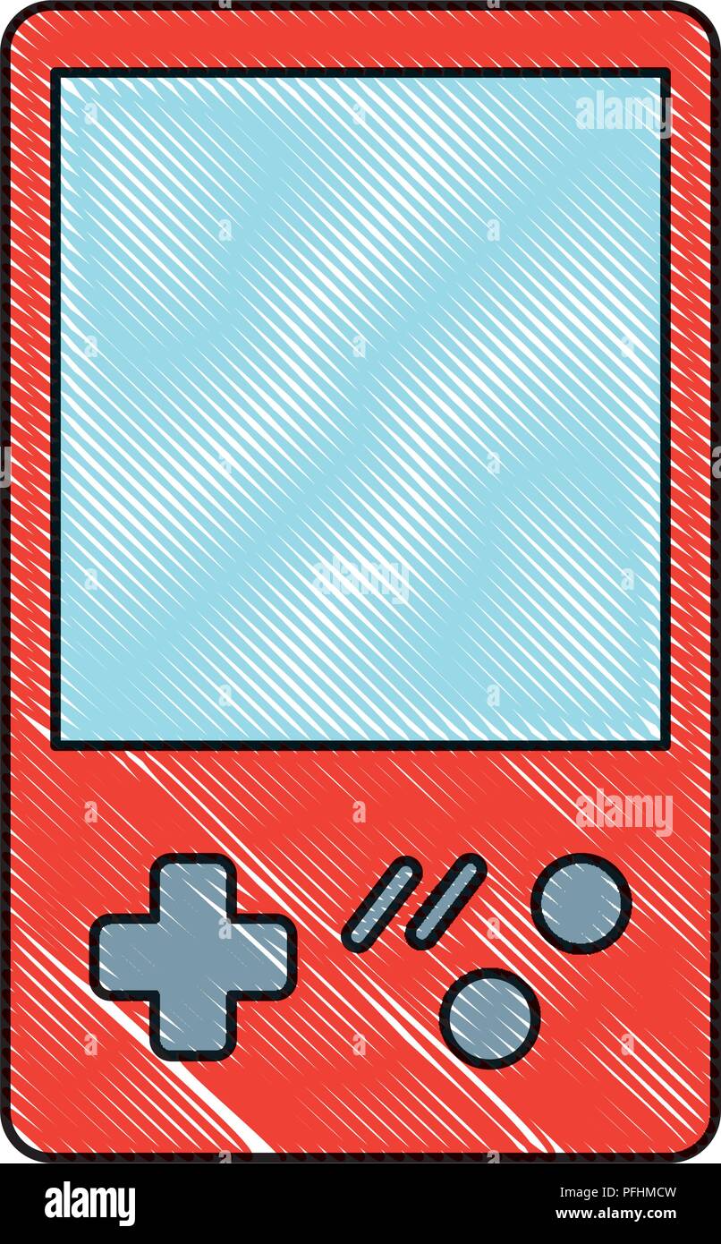 retro video game console portable vector illustration Stock Vector ...