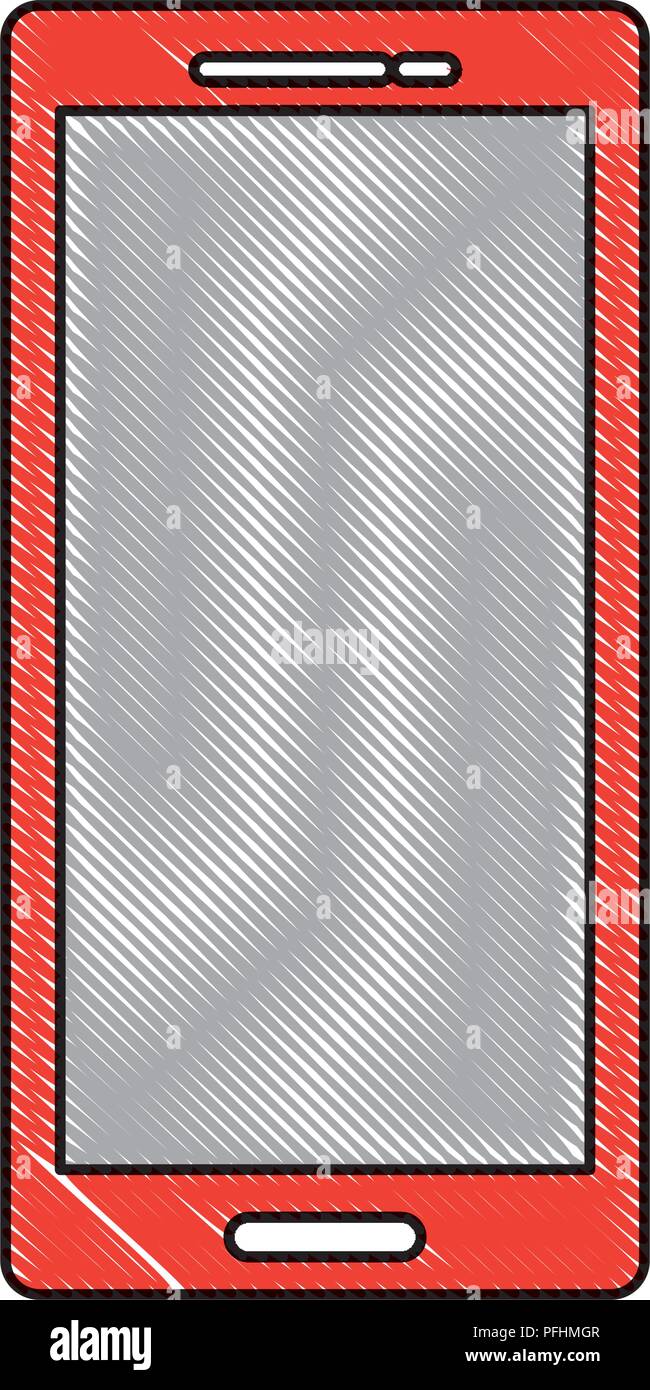 smartphone device technology gadget digital vector illustration Stock ...