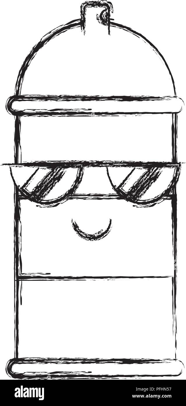 kawaii spray canister with sunglasses character vector illustration hand drawing Stock Vector Image & Art - Alamy