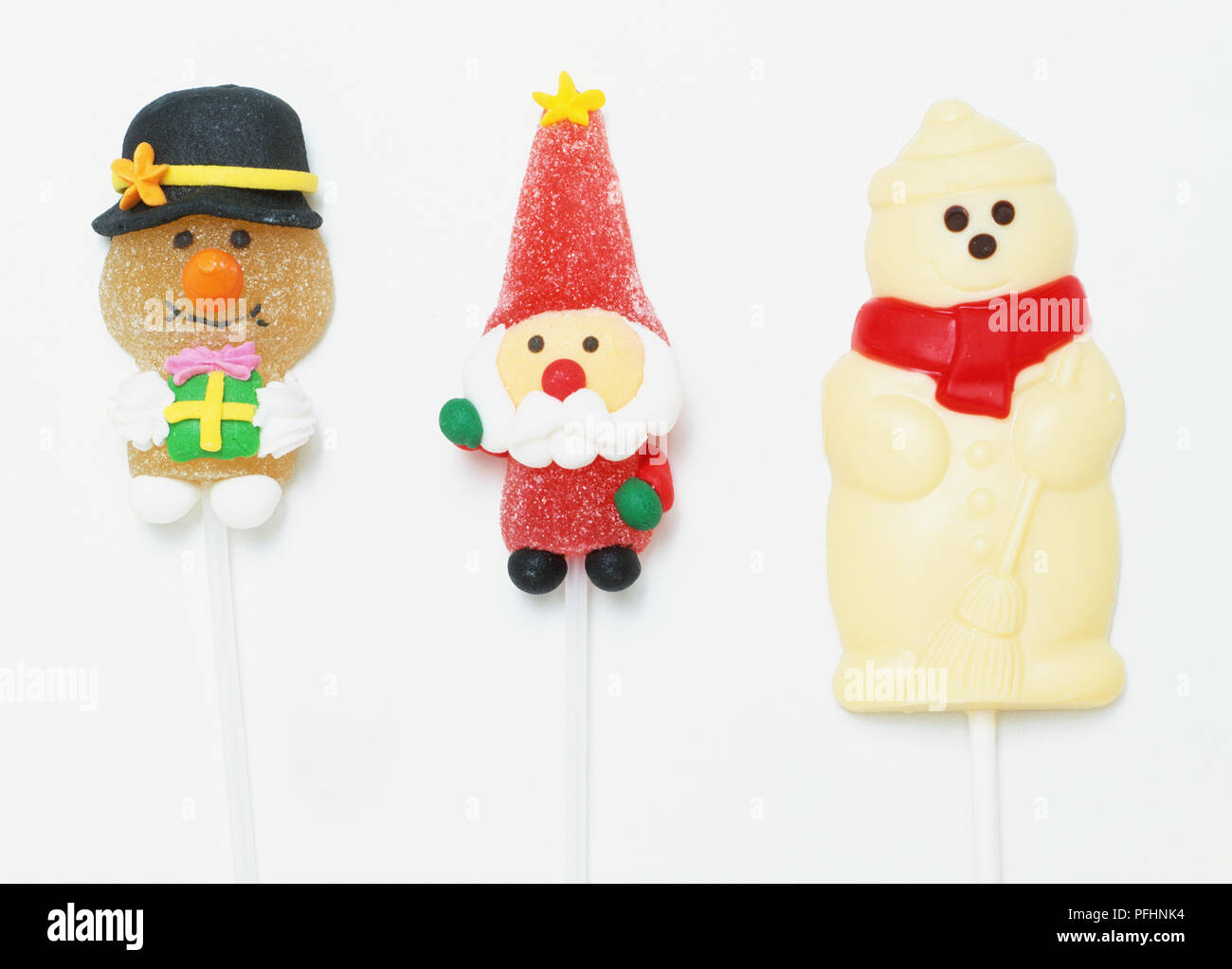 Three jelly and chocolate lollies Stock Photo Alamy