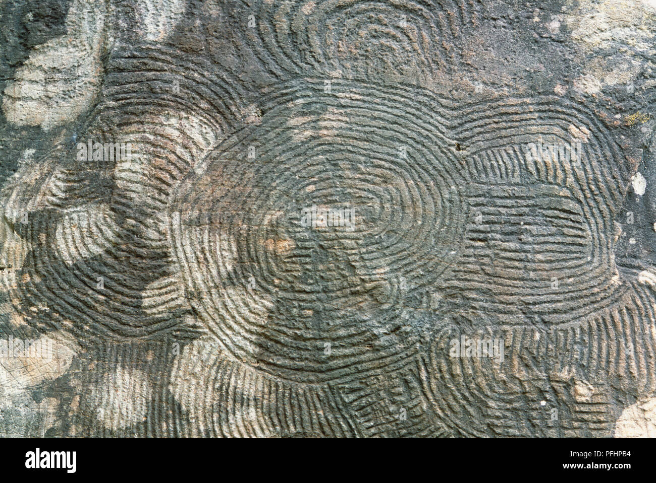 Spain, Canary Islands, La Palma, La Zarza, mysterious rock carving by Guanches Stock Photo