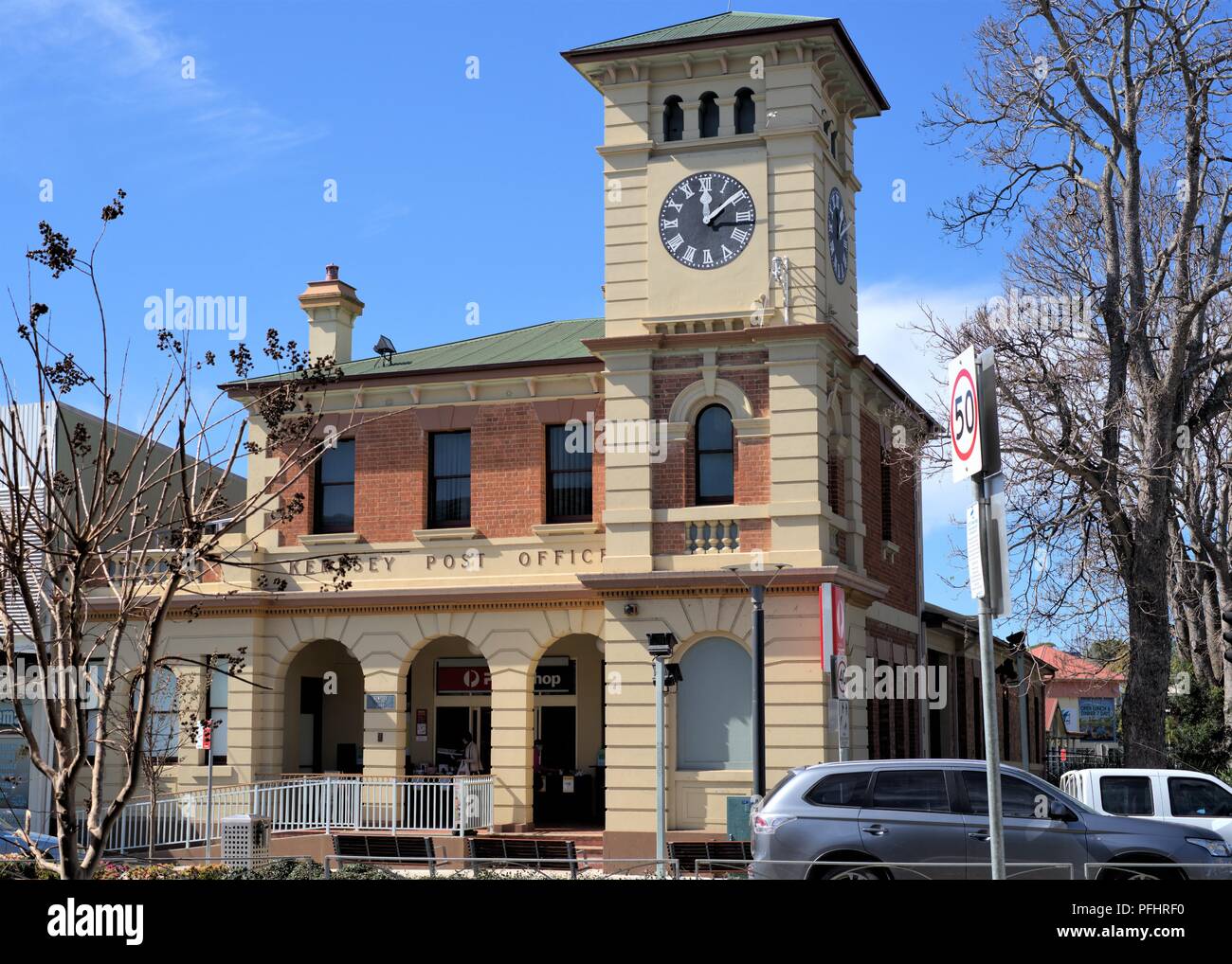 Victorian Italianate Post Office in Australia, Kempsey in New South Wales on 13 August 2018. Stock Photo