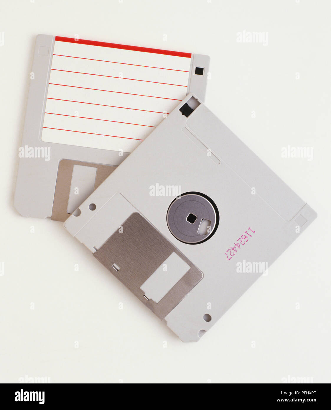 Two grey floppy discs, close up Stock Photo Alamy