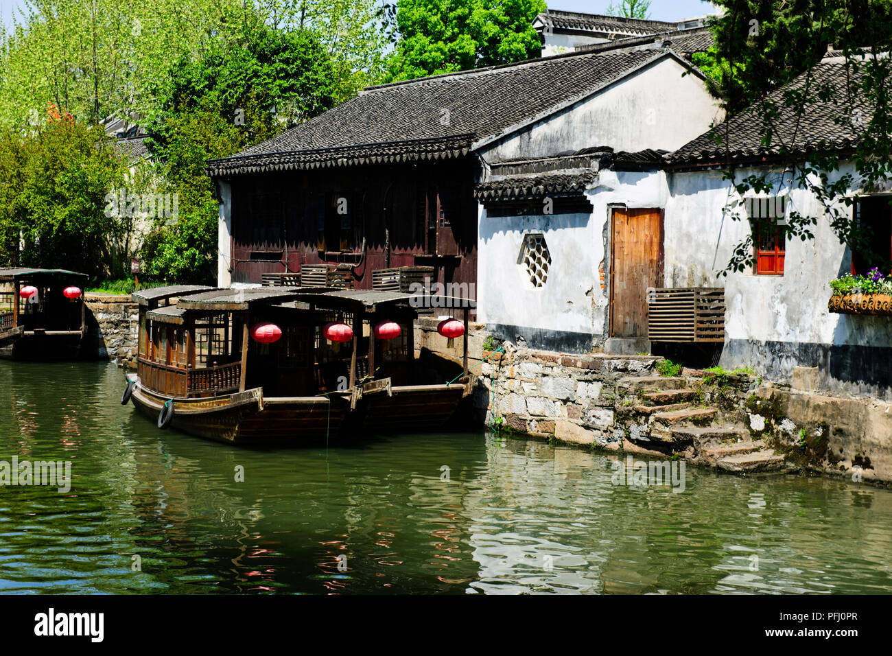 China Ancient Town,Watertown,Nanxun Old Town,Zhejiang Province,PRC,People's Republic of China,China, Stock Photo