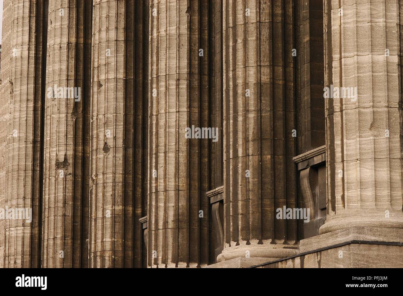 Germany, Berlin, Museumsinsel, Pergamon Museum, fluted columns Stock Photo