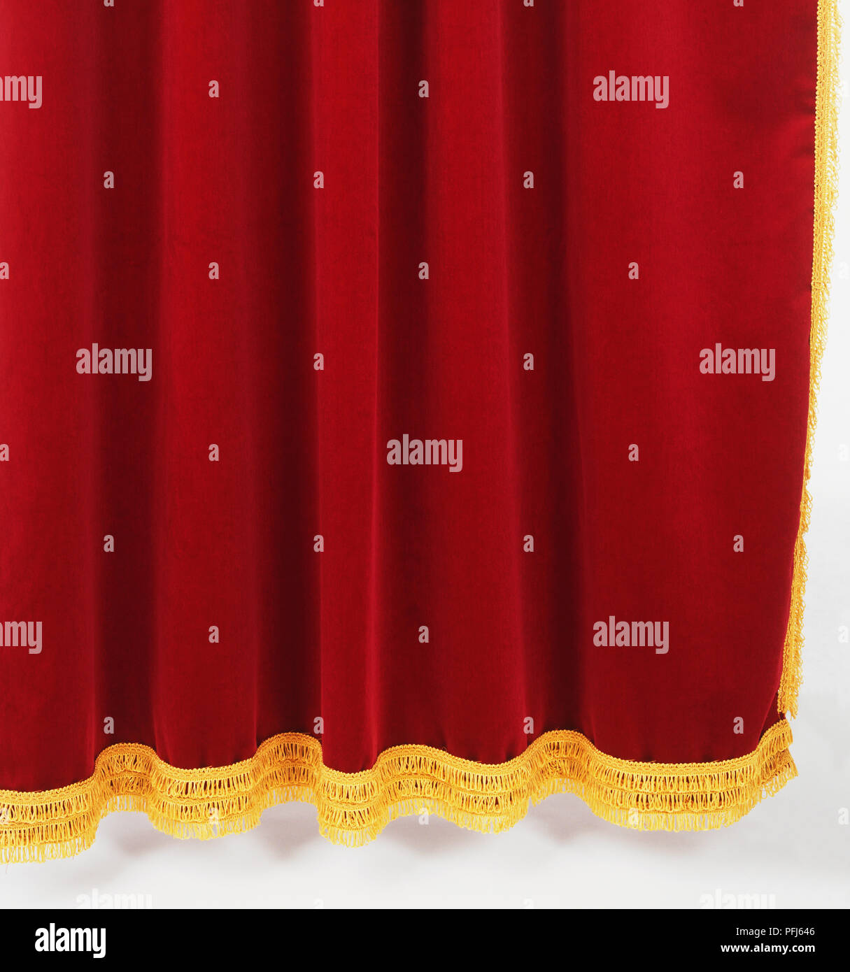 Red Curtain With Gold Trim Stock Photo 216144214 Alamy