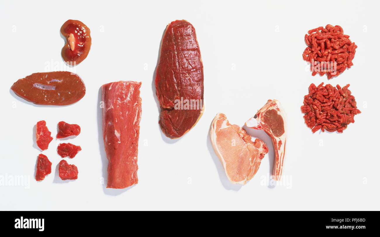Different Cuts Of Meat Stock Photo Alamy