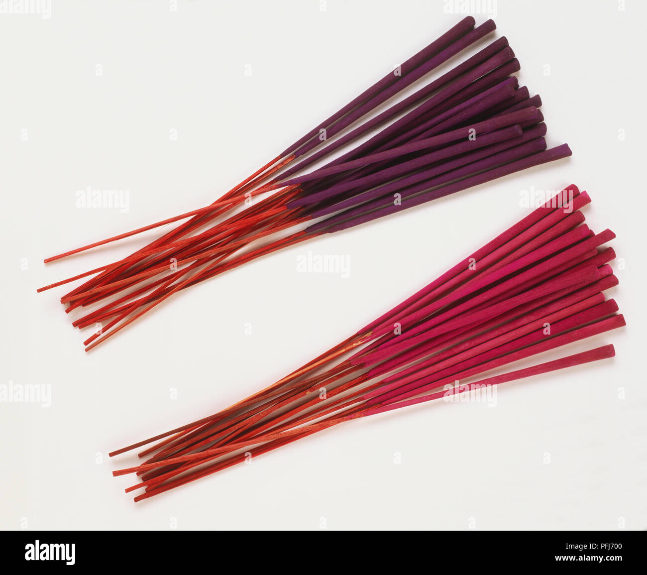 Two piles of incense sticks, close up Stock Photo Alamy