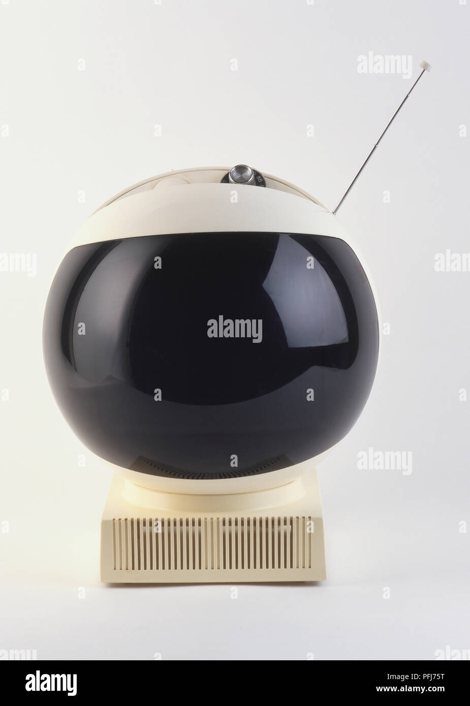Novelty spherical television set, front view Stock Photo Alamy