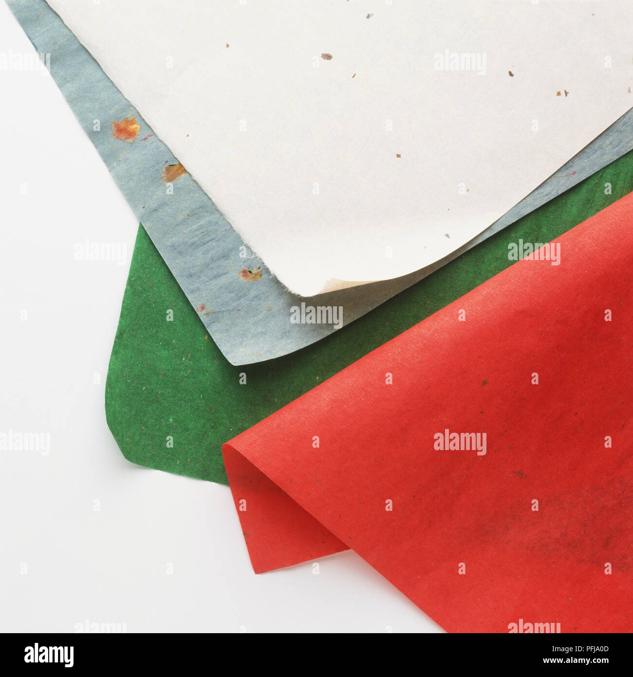 Sheets of coloured paper Stock Photo