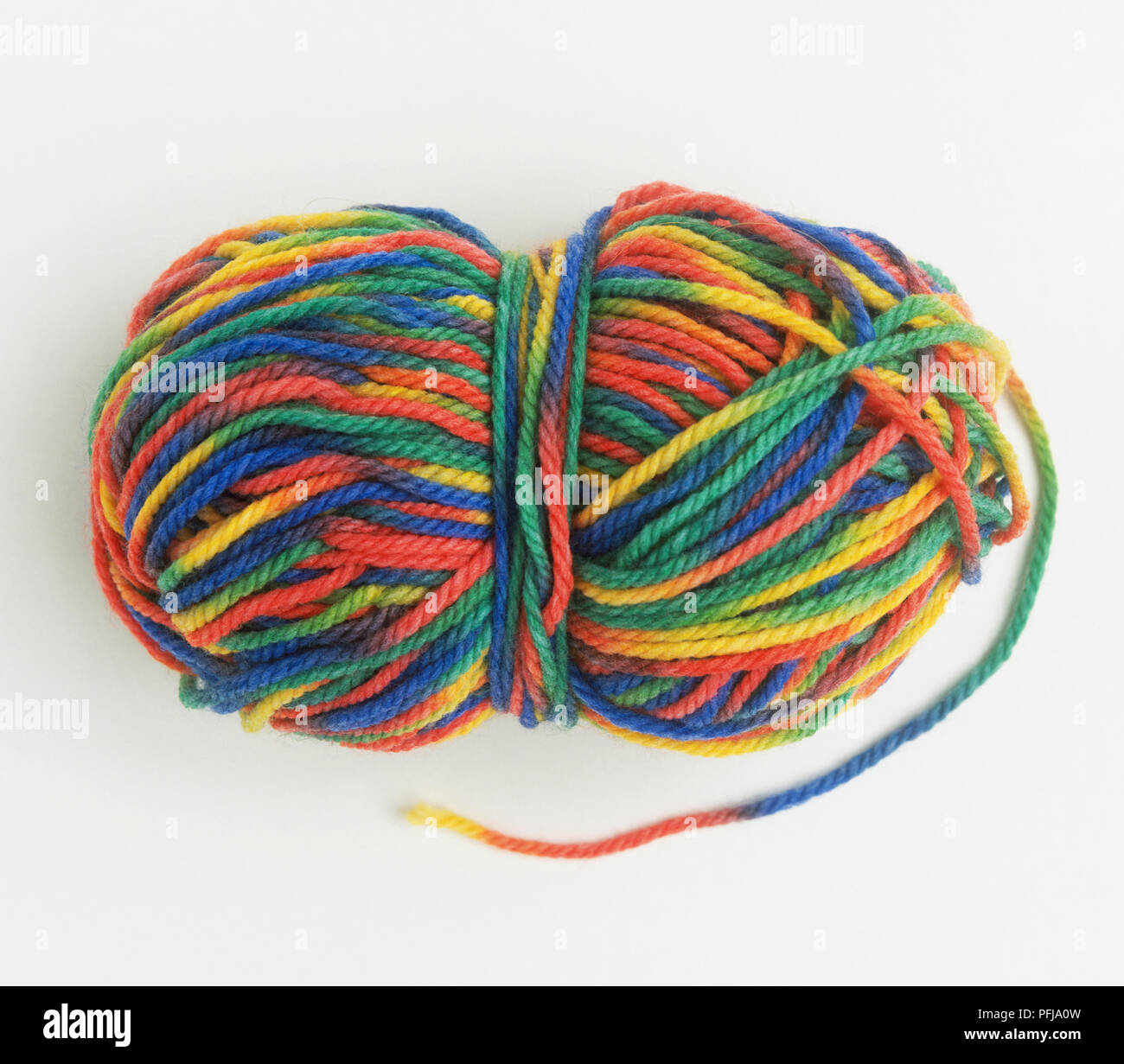 Ball of multi-coloured wool Stock Photo