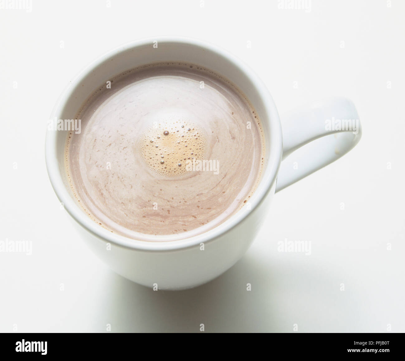 Cup of hot chocolate, view from above Stock Photo