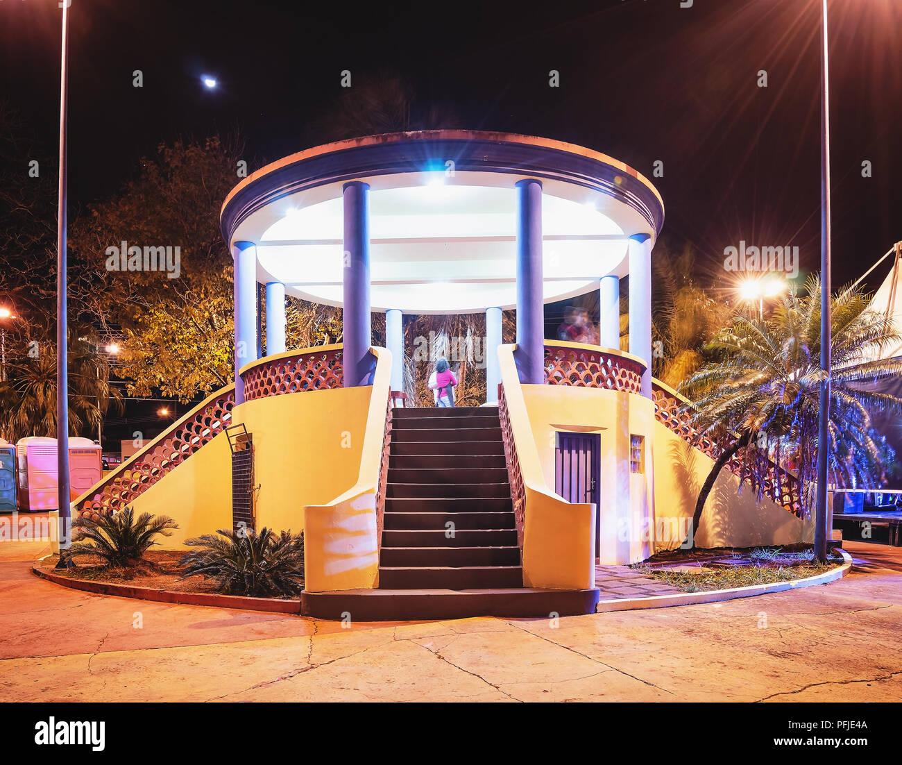 Bandstand of the city of Campo Grande - MS, Brazil. Known as Coreto da Praca Cuiaba. Stock Photo