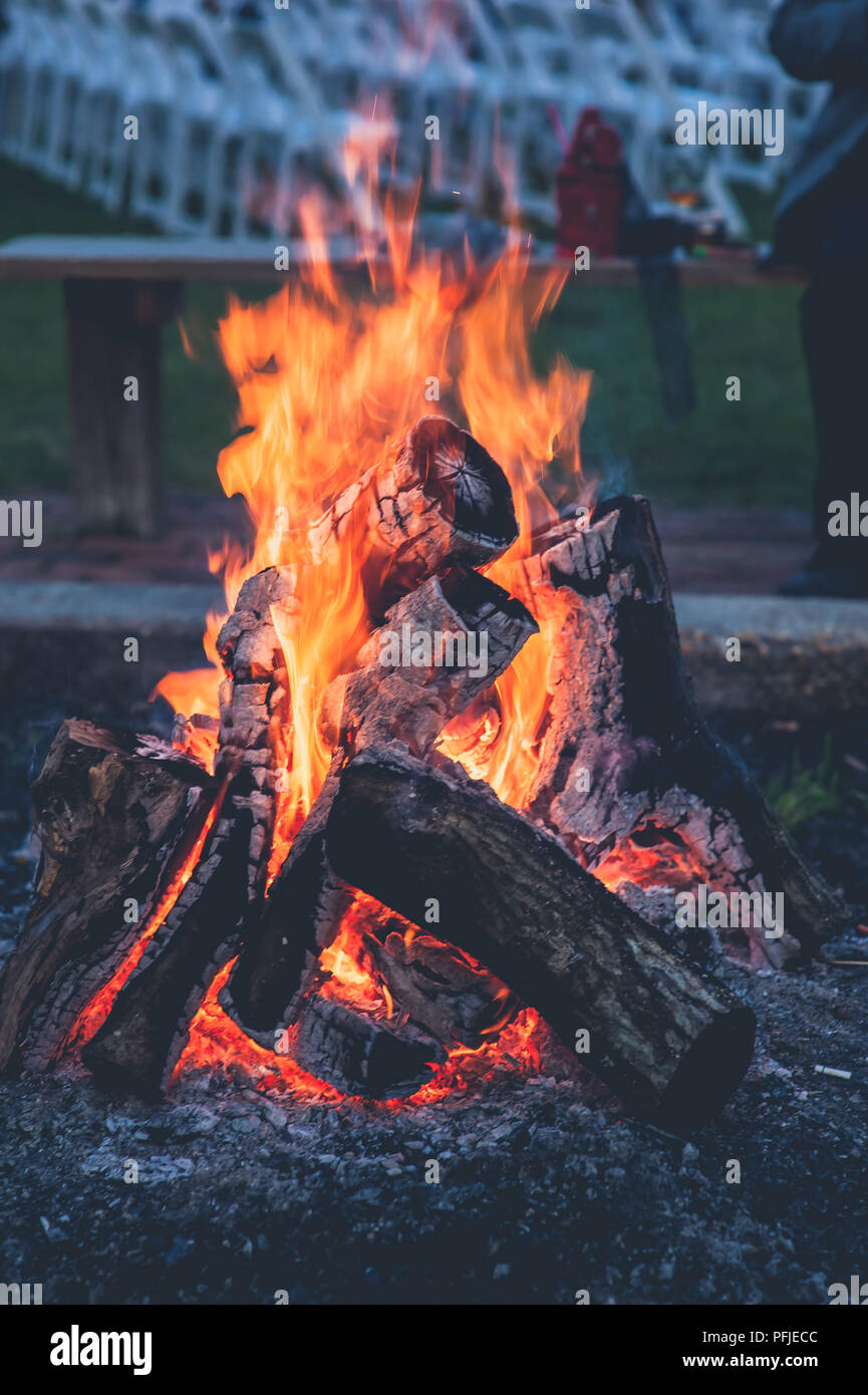 Bonfire At Wedding Reception Stock Photos Bonfire At Wedding