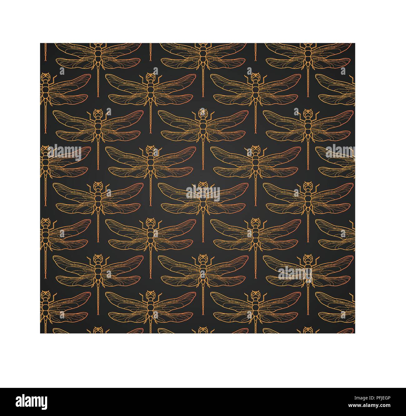 Dragonfly pattern seamless vector illustration. Insect pattern ...
