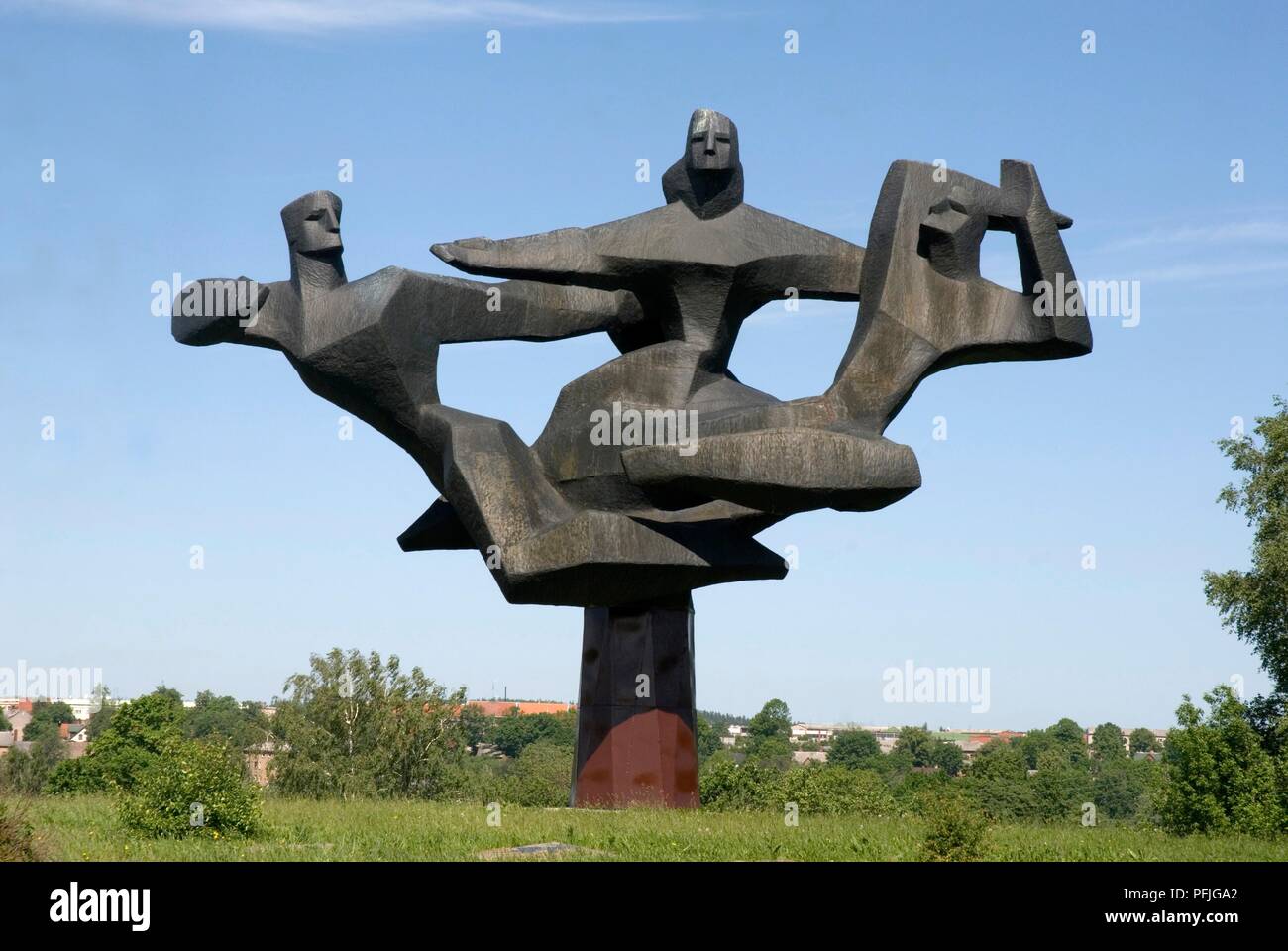 Latvia, Tukums, monument to Tukums Freedom Fighters Stock Photo