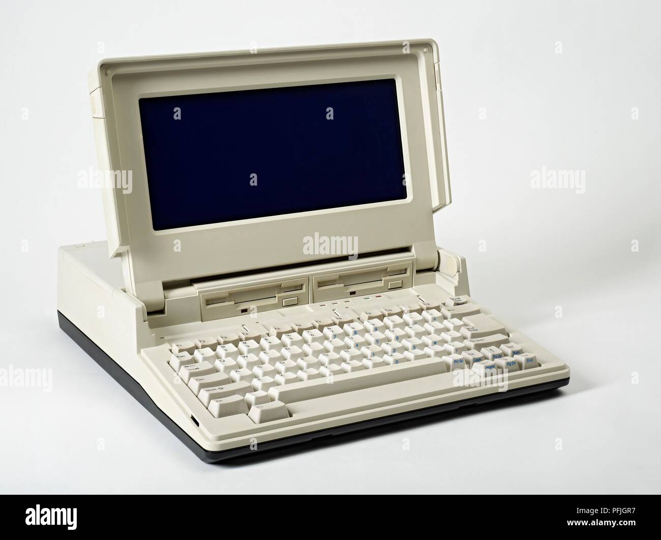 Tandy 1400, early laptop, 1980s Stock Photo