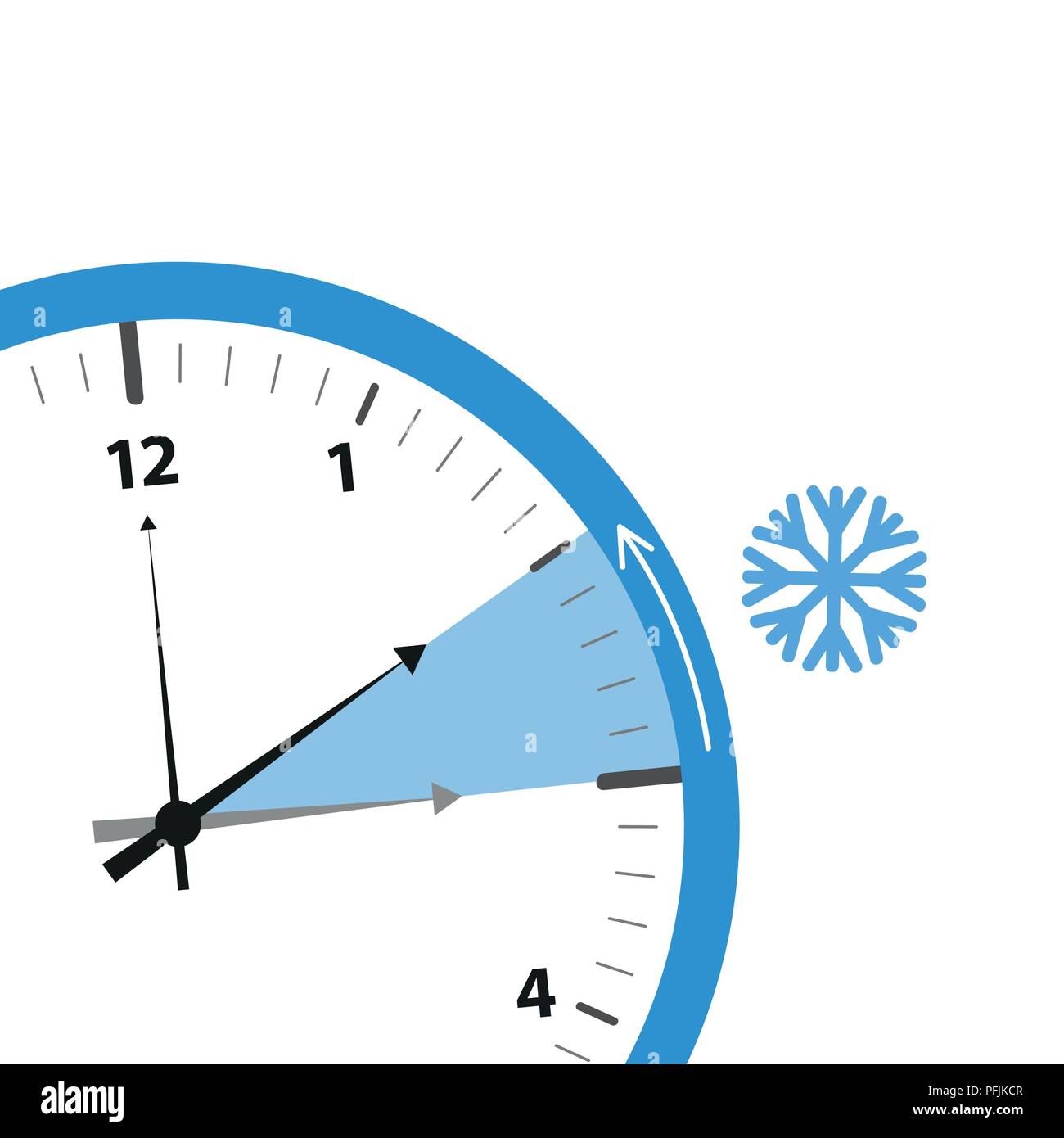 clock switch to winter time detail vector illustration EPS10 Stock ...