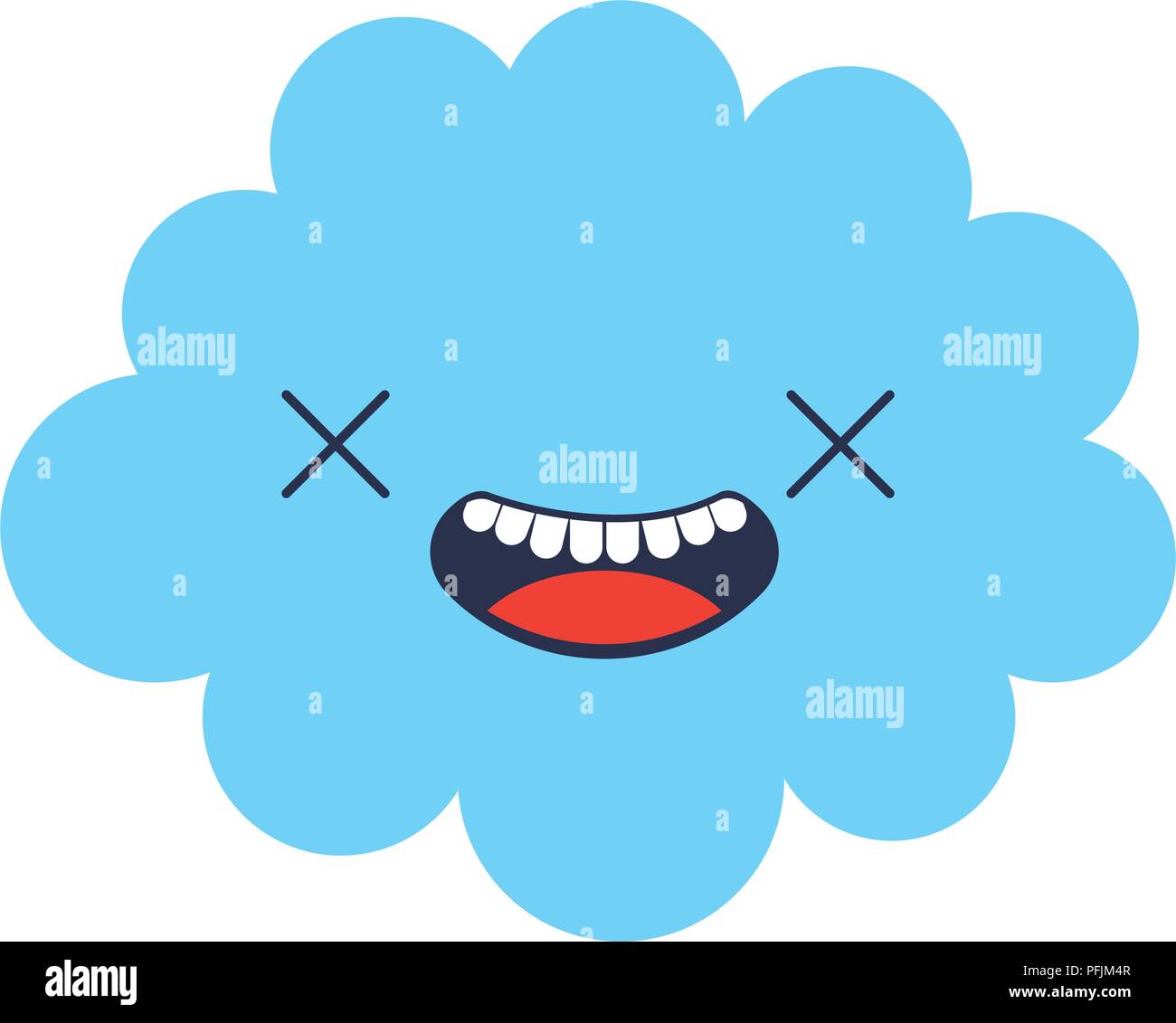 cute cloud kawaii character vector illustration design Stock Vector ...