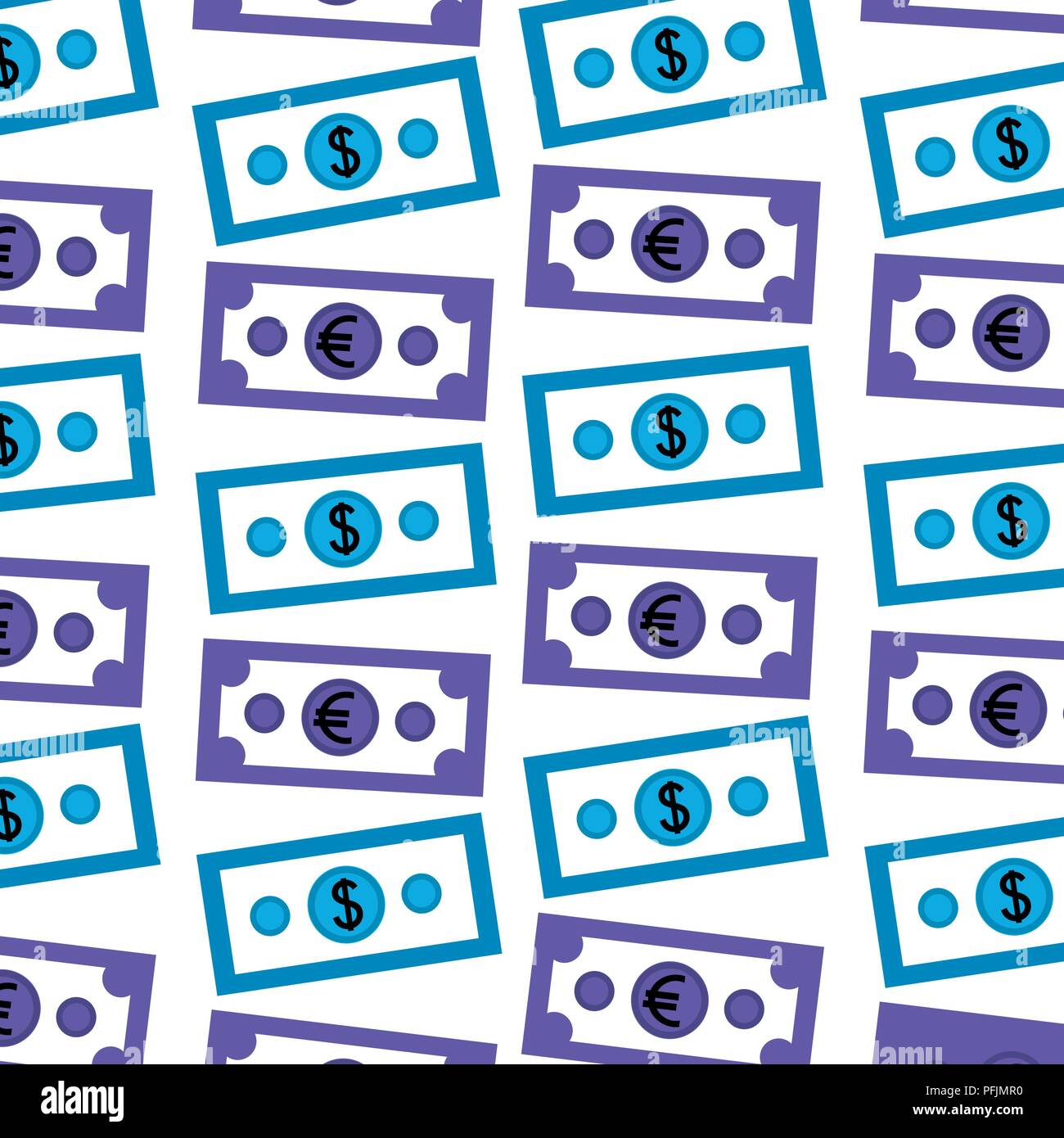 dollar and euro money pattern vector illustration design Stock Vector ...